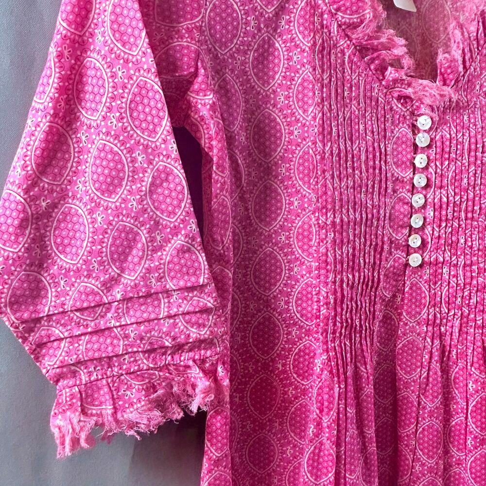 At Last Boho Hippie Babydoll Buttons Raw Edge Details Lagenlook NWOT Luxury 8 - Picture 7 of 12
